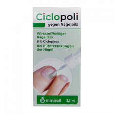 Циклополи (Сiclopoli) Циклопирокс 8% лак от грибка ногтей 3.3мл