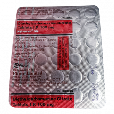 Диэтилкарбамазин Хетразан :: Hetrazan 100 мг табл. блистер №30